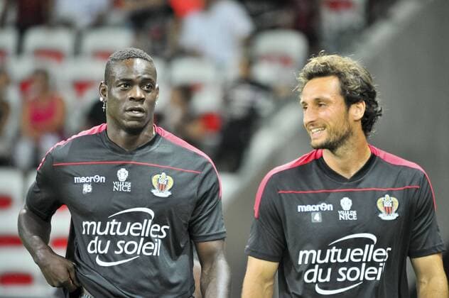 Mario Balotelli (ogcnice) - Paul Baysse (ogcnice) FOOTBALL : OGC Nice vs Marseille - Ligue 1 - 11 09 2016 NorbertScanella Panoramic 