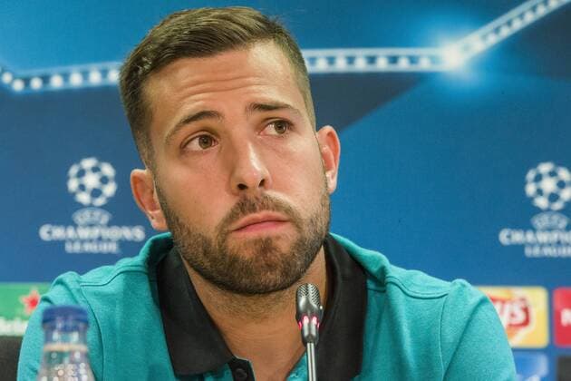 SPAIN - Sep,12th: Jordi Alba during the press conference PK Pressekonferenz before the match between FC Barcelona Barca - Celtic, for the round 1 of the Champions League, played at Camp Nou Stadium on 12th Sep 2016 in Barcelona, Spain.  xCordonxPressx xSPAINx-PressxConferencex-xFCxBarcelonax-xCelticx-xChampionsxLeaguex-x2016 17x