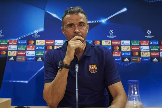 FC Barcelona Barca s Spanish head coach Luis Enrique addresses the media during a press conference PK Pressekonferenz at the end of a team s training session in Barcelona, northeastern Spain, 12 September 2016. FC Barcelona will face Celtic in a Champions League soccer match the upcoming 13 September at Camp Nou stadium. EFE Alejandro Garcia FC BARCELONA PRESS CONFERENCE !ACHTUNG: NUR REDAKTIONELLE NUTZUNG!  GRA210 20160912-636092942983335950
