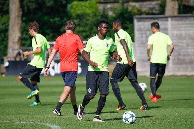 Fußball, CL, FC Brügge Training Club s Abdoulay Diaby pictured during a training session of Belgian first division soccer team Club Brugge KV in Brugge, Tuesday 13 September 2016. Brugge is preparing for the first game in the UEFA Champions League competition against English club Leicester City F.C. tomorrow. BRUNOxFAHY  x04930337x