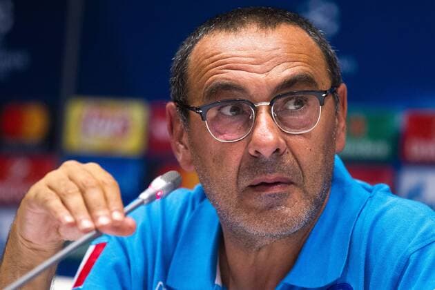 press conference PK Pressekonferenz of head coach of FC Napoli Maurizio Sarri Kyiv  Copyright: ChumachenkoxAlexey 473883