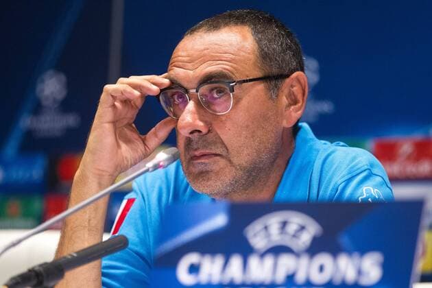 press conference PK Pressekonferenz of head coach of FC Napoli Maurizio Sarri Kyiv  Copyright: ChumachenkoxAlexey 473885