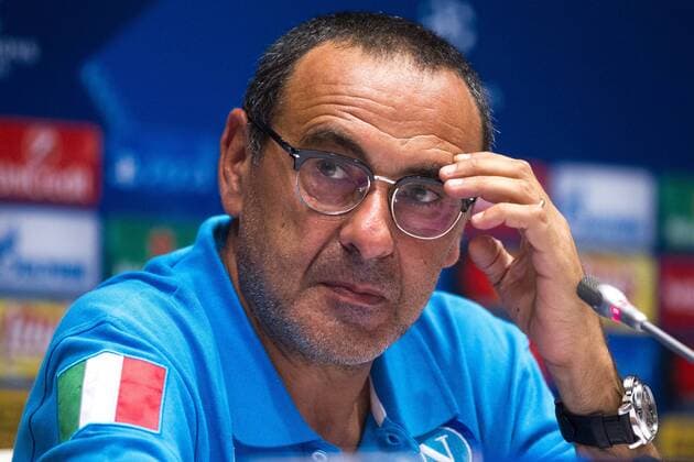 press conference PK Pressekonferenz of head coach of FC Napoli Maurizio Sarri Kyiv  Copyright: ChumachenkoxAlexey 473890