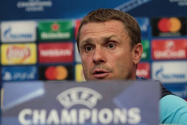 September 12, 2016 - Kiev, Ukraine - FC Dynamo Kyiv head coach Serhiy Rebrov gave pre-match press conference PK Pressekonferenz in Kyiv, on September 12, 2016. FC Dynamo Kiev play with Napoli in a Champions League, Group B soccer match on Tuesday, Sept. 13. Dynamo Kyiv head coach Serhiy Rebrov  - ZUMAn230