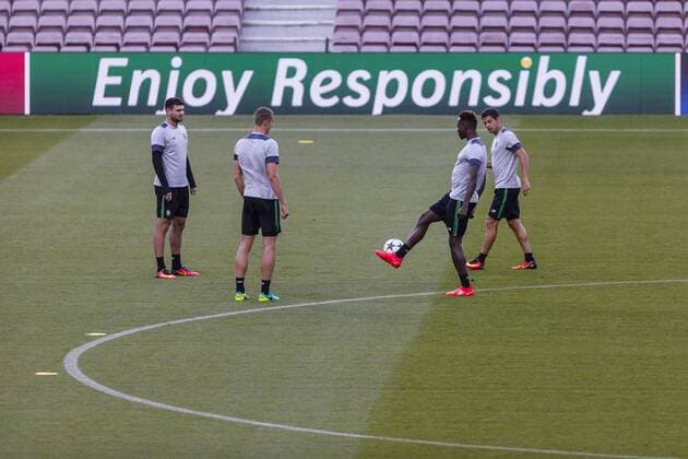 September 12, 2016 - Barcelona, Spain - Moussa Dembele during the last training before the match between FC Barcelona Barca - Celtic FC, for the round 1 of the Champions League, played at Camp Nou Stadium on 12th Sep 2016 in Barcelona, Spain. Photo by NurPhoto) Celtic FC Training Session and press conference PK Pressekonferenz  - ZUMAn230
