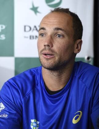 Tennis, DavisCup, Pressekonferenz Brasilien Bruno Soares TENNIS : Conference De Presse Equipe Bresil - Ostende - 13 09 2016 PhotoNews Panoramic 