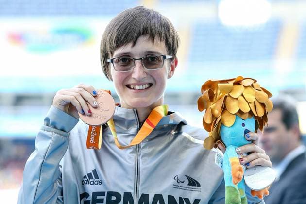Bilder des Tages - SPORT Rio 2016 Paralympic Games; Rio de Janeiro, 13.09.2016 Claudia Nicoleitzik (GER) waehrend der Rio 2016 Paralympic Games am 13.09.2016 im Estadio Olimpico Joao Havelange in Rio de Janeiro (Brazil). Foto: Beautiful Sports Axel Kohring Claudia Nicoleitzik (GER) during the Rio 2016 Paralympic Games at Estadio Olimpico Joao Havelange, Rio de Janeiro (Brazil) on 2016-09-13. Photo: Beautiful Sports Axel Kohring xakx
