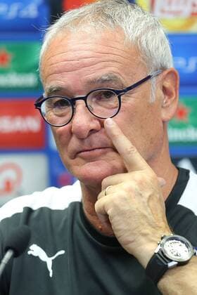 Fußball, CL, Leicester City Pressekonferenz Leicester s head coach Claudio Ranieri pictured during a press conference PK Pressekonferenz of English soccer club Leicester City F.C. in Brugge, Tuesday 13 September 2016. Leicester is preparing for the first game in the UEFA Champions League competition against Belgian first division soccer team Club Brugge KV tomorrow. BRUNOxFAHY  x04930788x