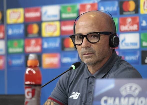 Fußball, CL, FC Sevilla Pressekonferenz September 13, 2016 - Turin, Italy - Jorge Sampaoli during the press conference PK Pressekonferenz before Champions League match between Juventus v Sevilla, in Turin, on September 13, 2016. Press Conference - Juventus v Sevilla  - ZUMAn230