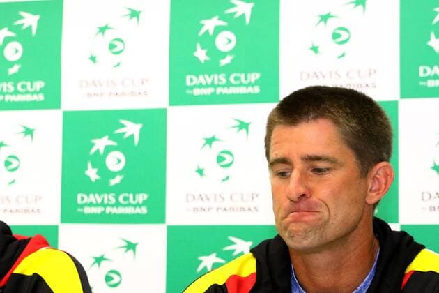Tennis, Herren, 2016, Davis Cup Relegation Deutschland - Polen, Pressekonferenz, Teamkapitän Michael Kohlmann (Deutschland), 13.09.16,