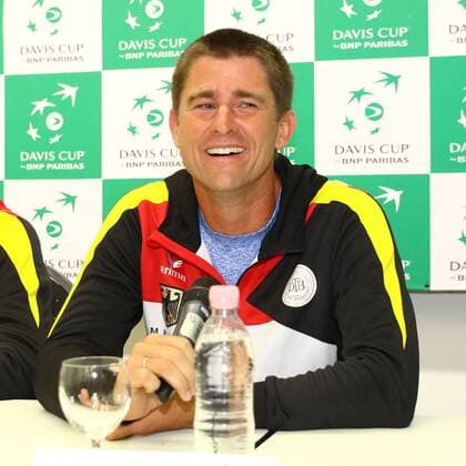 Tennis, Herren, 2016, Davis Cup Relegation Deutschland - Polen, Pressekonferenz, Teamkapitän Michael Kohlmann (Deutschland), 13.09.16,