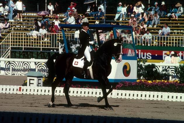 Olympische Sommerspiele in Seoul, Dressurreiten: Christine Stückelberger (Schweiz) auf Gauguin de Lully