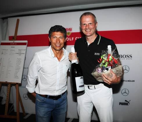 VfB Stuttgart Golf Cup 2016 Deutschland, Marhördt, 13.09.2016, Fussball, 2. Bundesliga, Saison 2016 2017, VfB Stuttgart, Golf Cup 2016: v.l. Krassimir Balakov, Jochen Schneider.