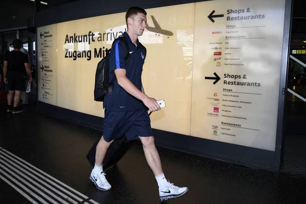 Genk s Bojan Nastic pictured after the arrival of Belgian first league soccer team Racing Genk in Vienna, Austria, Wednesday 14 September 2016. Tomorrow Genk is playing the first game of the group stage of the Europa League competition against Austrian club Rapid Wien, in the group F. YORICKxJANSENS  x04931113x