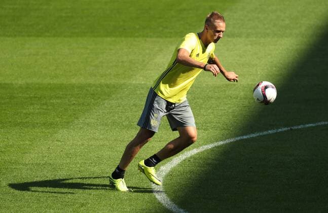 Anderlecht s Lukasz Teodorczyk pictured in action during a training session of Belgian first league soccer team RSC Anderlecht, Wednesday 14 September 2016. Tomorrow Anderlecht is playing the first game of the group stage of the Europa League competition against Azerbaidjan club FK Gabala, in the group C. VIRGINIExLEFOUR  x04931237x