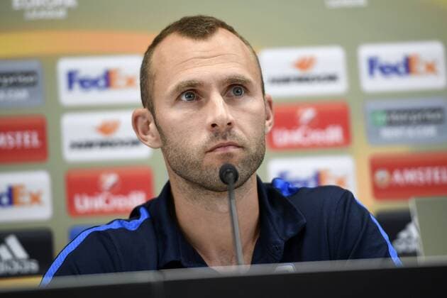 Genk s Thomas Buffel pictured during a press conference PK Pressekonferenz of Belgian first league soccer team KRC Genk in Vienna, Austria, Wednesday 14 September 2016. Tomorrow Genk is playing the first game of the group stage of the Europa League competition against Austrian club Rapid Wien, in the group F. YORICKxJANSENS  x04931453x