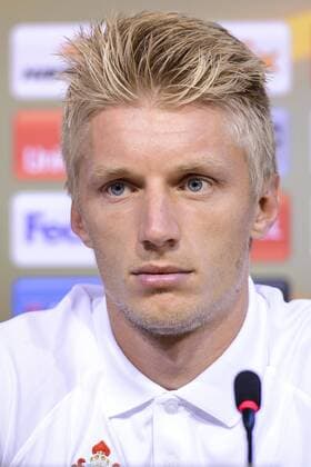 Celta s midfielder Daniel Wass pictured during an press conference PK Pressekonferenz of Spanish club Celta de Vigo in Liege, Wednesday 14 September 2016. Tomorrow Standard is playing the first game of the group stage of the Europa League competition against Spanish club Celta de Vigo, in the group G. NICOLASxLAMBERT  x04931615x