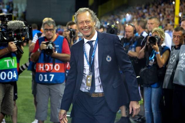 Club s head coach Michel Preud homme pictured at the start of a game of the first day of the group stage of the UEFA Champions League competition between Belgian first division soccer team Club Brugge KV and English club Leicester City F.C. in the group G in Brugge, Wednesday 14 September 2016. BRUNOxFAHY  x04931688x