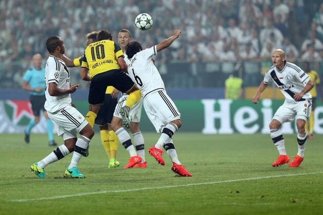 Fußball, CL, Legia Warschau - Borussia Dortmund FUSSBALL CHAMPIONS LEAGUE 2016 2017 LEGIA WARSCHAU - BVB BORUSSIA DORTMUND MARIO GÖTZE BRAMKA, GOTZE  20160914CSLG0005