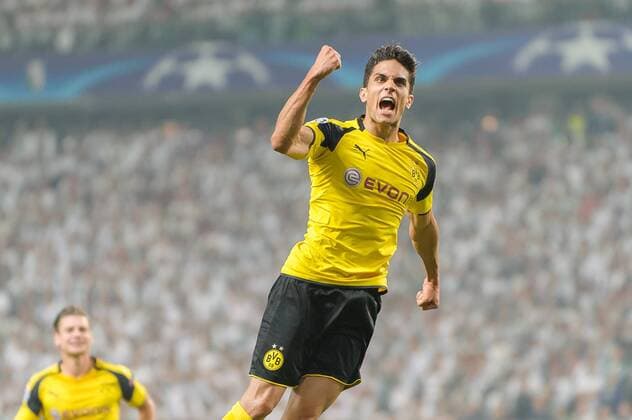 Themen der Woche - Sport Bilder des Tages - SPORT Fußball, CL, Legia Warschau - Borussia Dortmund FUSSBALL CHAMPIONS LEAGUE 2016 2017 LEGIA WARSCHAU - BVB BORUSSIA DORTMUND Tor Jubel 0-3 Marc Bartra  20160914_PF_PA015