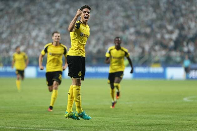 FUSSBALL CHAMPIONS LEAGUE 2016 2017 LEGIA WARSCHAU - BVB BORUSSIA DORTMUND MARC BARTRA Jubel, BRAMKA, GOL Torjubel  20160914CSLG0014