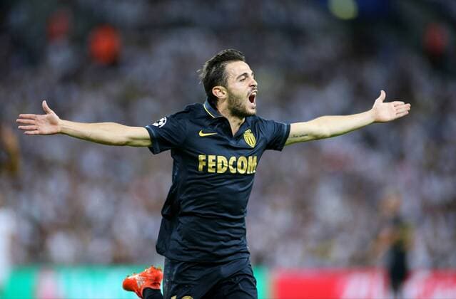 14.09.2016. Wembley Stadium, London, England. UEFA Champions League Football. Tottenham Hotspur versus Monaco. AS Monaco Midfielder Bernardo Silva celebrates after scoring past Tottenham Hotspur Goalkeeper Hugo Lloris, and makes it 1-0 Monaco xMarkxKertonx  ActionPlus11789454