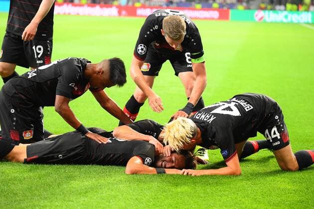 Leverkusen , Fussball, UEFA Champions League, Saison 2016 2017, Gruppe E, Bayer 04 Leverkusen- PFC CSKA Moskau , 14.09.2016, Bayarena leverkusen , Leverkusener jubel