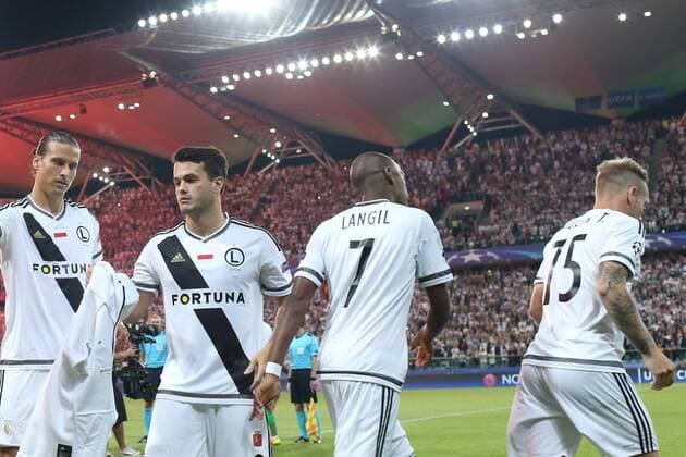 Fußball, CL, Legia Warschau - Borussia Dortmund FUSSBALL CHAMPIONS LEAGUE 2016 2017 LEGIA WARSCHAU - BVB BORUSSIA DORTMUND LEGIA - NOWI ZAWODNICY ALEKSANDAR PRIJOVIC, VALERI KAZAISHVILI, STEEVEN LANGIL, THIBAULT MOULIN  20160914CSLG0033