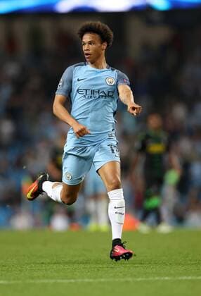 Fußball, CL, Manchester City - Borussia Mönchengladbach Football - 2016 2017 Champions League - Group C : Manchester City v Borussia Monchengladbach - The Etihad Stadium Leroy Sane of Manchester City during the match between Manchester City and Borussia Monchengladbach at The Etihad Stadium COLORSPORT LYNNE CAMERON 