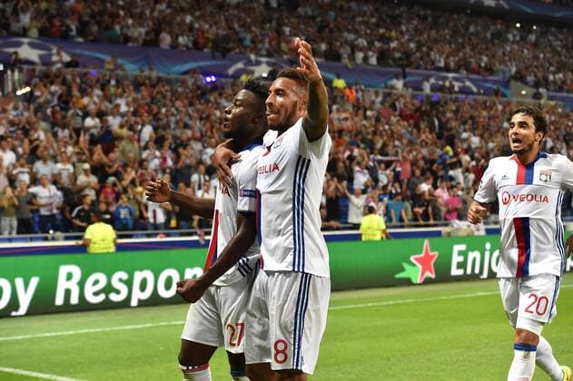 Maxwel Cornet, Corentin Tolisso, Sergi Darder (lyon) - Fussball, Champions League, Olympique Lyon vs. Dynamo Zagreb - 14 09 2016 FredericChambert Panoramic 
