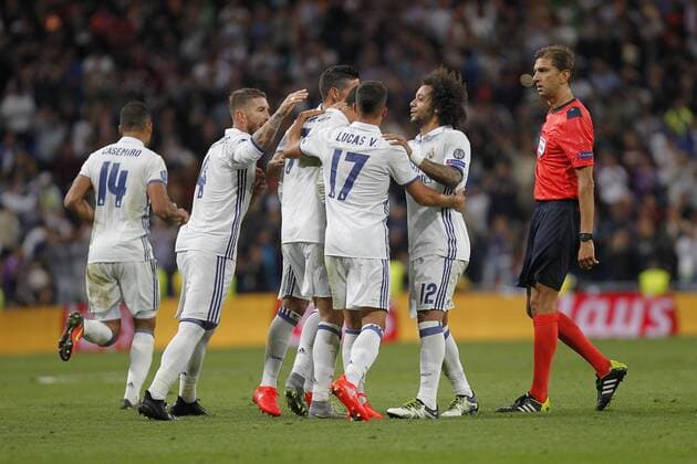 Real Madrid - Sporting Lissabon 2016 2017 Champions League Players celebrate after scoring  xJosexLuisxCuestax xx