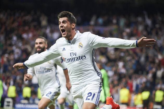 Fußball, CL, Real Madrid - Sporting Lissabon September 14, 2016 - Madrid, Spain - Alvaro Morata (forward; Real Madrid) in action during the UEFA Champions League match between Real Madrid and Sporting Lisbon at Santiago Bernabeu on September 14, 2016 in Madrid Real Madrid vs Sporting Lisbon UEFA Champions League.  - ZUMAg15_