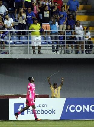 Fußball, CONCACAF Champions League, Arabe Unido - CF Monterrey Joseph Cox of Deportivo Arabe Unido celebrates after scoring against Monterrey during a their Concacaf s Champions League soccer match between Deportivo Arabe Unido of Panam and Monterrey of Mexico, in Panama City, Panama, 14 September 2016. EFE Alejandro Bolivar Arabe Unido vs. Monterrey !ACHTUNG: NUR REDAKTIONELLE NUTZUNG!  PAN03 20160915-636095080902344807
