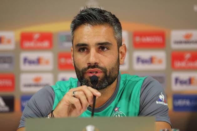 Fußball, EL, AS St. Etienne Pressekonferenz LOIC PERRIN PRESSEKONFERENZ VOR DEM EUROPA LEAQUE SPIEL MAINZ 05-AS SAINT-ETIENNE MAINZ 