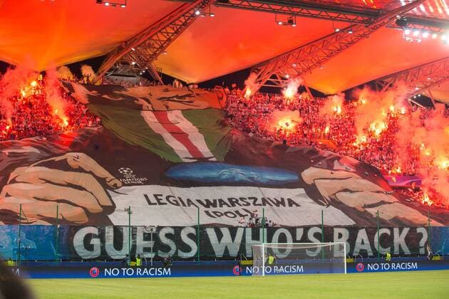 September 14, 2016 - Warsaw, Poland - Fans during the UEFA Champions League: First Qualifying Round 1st Leg match between Borussia Dortmund and Legia Warszawa at Wojska Polskiego Stadium on September 14, 2016 in Warsaw, Poland. Legia Warszawa v Borussia Dortmund - UEFA Champions League  - ZUMAn230