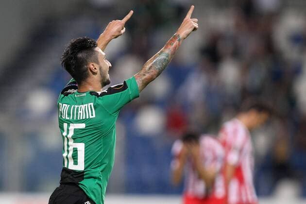 Matteo Politano Sassuolo Goal Celebration Sassuolo Reggio Emilia 15-09-2016 Stadio Citta del Tricolore Sassuolo Calcio vs. Atletico Bilbao Europa League 2016 2017 lucaxpagliaricci