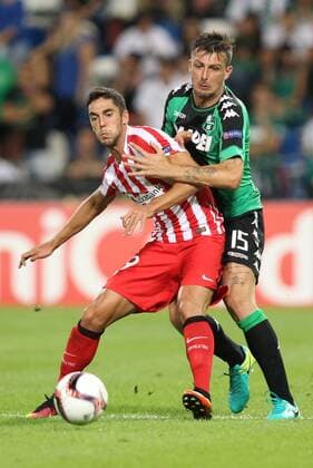 Francesco Acerbi Sassuolo, Sabin Merino Athletic Reggio Emilia 15-09-2016 Stadio Citta del Tricolore Sassuolo Calcio vs. Atletico Bilbao Europa League 2016 2017 lucaxpagliaricci