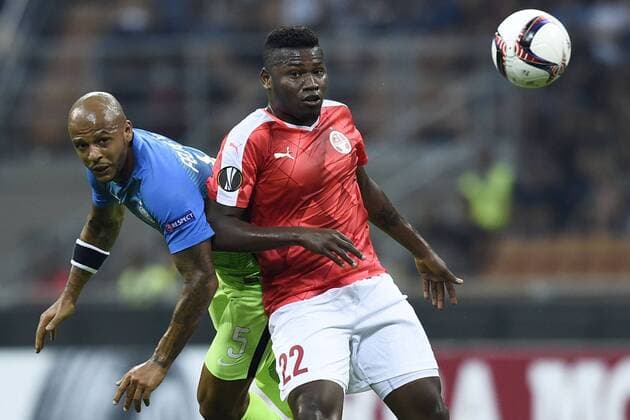 Db Milano 15 09 2016 - Fussball, Europa League Inter vs. Hapoel Beer-Sheva: Felipe Melo-Lucio Maranhao 