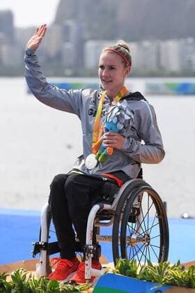 Themen der Woche - Sport Bilder des Tages - SPORT Edina Muller (GER), SEPTEMBER 15, 2016 - Canoe : Women s Canoe Sprint KL1 Medal Ceremony at Lagoa Stadium during the Rio 2016 Paralympic Games in Rio de Janeiro, Brazil. Noxthirdxpartyxsales  (dlra018163)