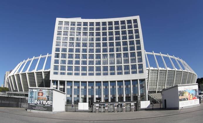 September 15, 2016 - Kiev, Ukraine - NSK Olimpiyskyi complex in Kyiv. Ukrainian capital Kyiv city has been selected to host the 2018 UEFA Champions League final, the first European Cup decider to be held in Ukraine. The decision was taken at Thursday s UEFA Executive Committee meeting in Athens, September 15, 2016. Kyiv to host 2018 Champions League final  - ZUMAn230