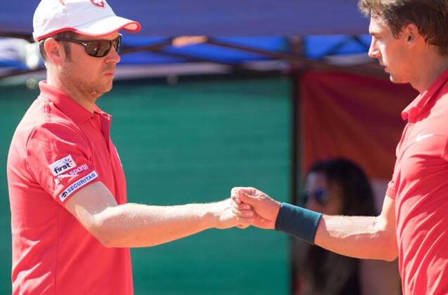 World group , play-off play-off round Uzbekistan Vs Switzerland ( blue )Sanjar FAYZIEV from uzb - (ired ) Henri LAAKSONEN 
