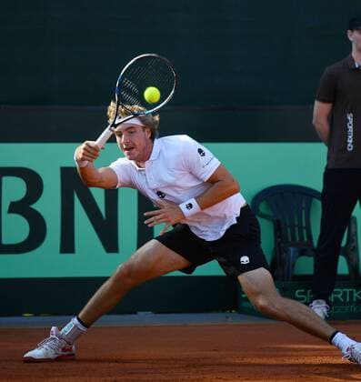 Jan-Lennard Struff Deutschland) Jan-Lennard Struff (GER)-Kamil Majchrzak (POL) Deutschland-Polen Germany-Polandi Tennis, Daviscup, Davis Cup Berlin, 16.9.2016