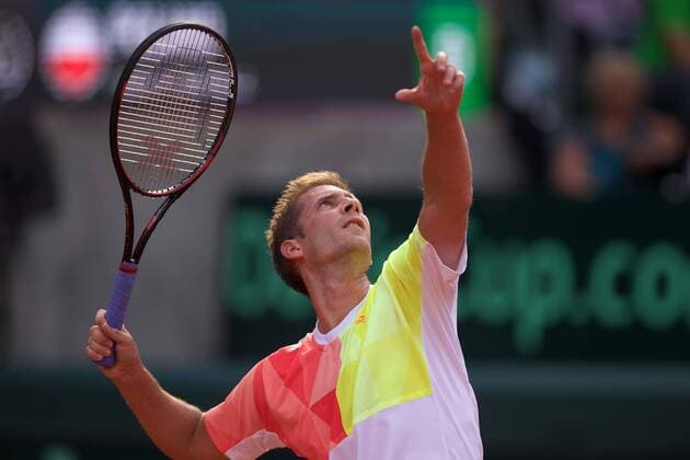 Tennis Berlin 16.09.2016 Davis Cup Deutschland (GER) - Polen (POL) Florian Mayer (GER)