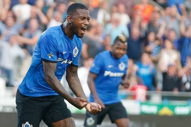 Club s Stefano Denswil celebrates after scoring during the Jupiler Pro League match between Club Brugge KV and AS Eupen, in Brugge, Saturday 17 September 2016, on day 7 of the Belgian soccer championship. BRUNOxFAHY  x04934100x