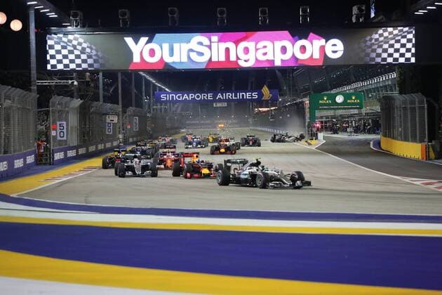 Start, formula 1 GP, Singapore, 18.09.2015 Photo:mspb Thomas Melzer Start, formula 1 GP, Singapore