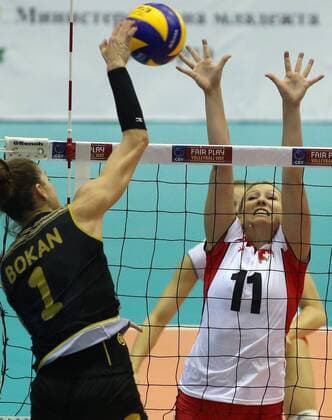 Volleyball, Damen EM Quali, Schweiz - Montenegro 18.09.2016 Sofia(Bulgaria) Switzerland-Montenegro European qualifiers women s volleyball Sarah Troesch(r) Switzerland :Str 