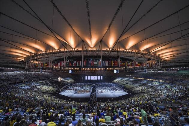 Themen der Woche - Sport Bilder des Tages - Sport (160919) -- RIO DE JANEIRO, Sept. 18, 2016 -- Photo taken on Sept. 18, 2016 shows the closing ceremony of the Rio 2016 Paralympic Games held in Maracana Stadium in Rio de Janeiro, Brazil. ) (SP)BRAZIL-RIO DE JANEIRO-PARALYMPICS-CLOSING CEREMONY XiaxYifang 