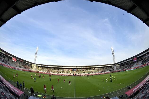 Fußball, Damen, EM Quali, Dänemark - Schweden 160920 Spelarna värmer upp pa Viborg Stadion inför fotbollsmatchen i Dänemark - Schweden EM Quali Frauen Frauenfußball Fußball Nationalteam Länderspiel Viborg.  Copyright: CARLxSANDIN BB160920CS001