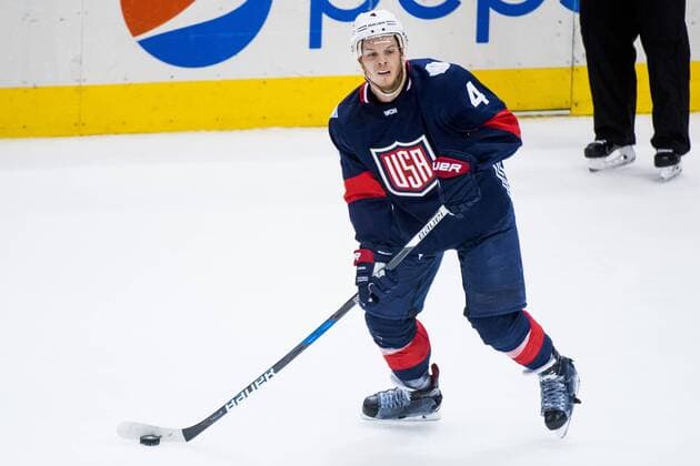 USA s John Carlson Kanada - USA World Cup of Hockey Nationalteam Länderspiel Eishockey Toronto.  Copyright: LUDVIGxTHUNMAN BB160921LT018