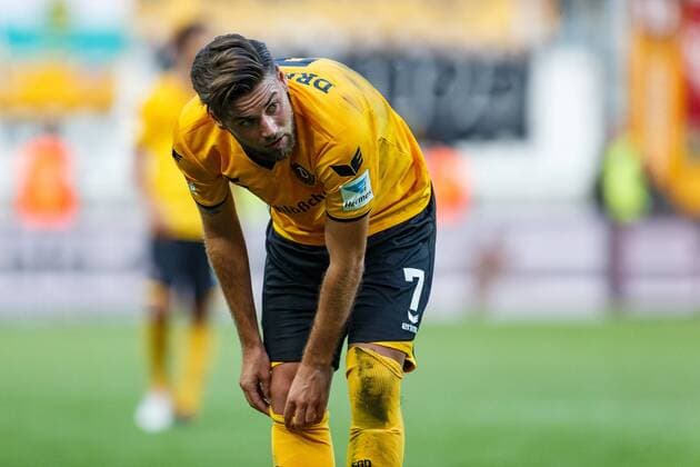 Niklas Kreuzer (SG Dynamo Dresden) enttaeuscht, 1.FC Kaiserslautern vs SG Dynamo Dresden, Fussball, 2. Bundesliga, 21.09.2016, Foto Neis Eibner Copyright: xNeisx Eibner-Pressefotox EP_ans